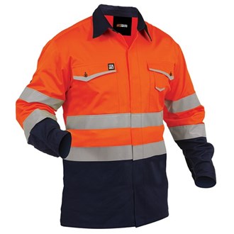 ARCGUARD HIVIS WOKSHIRT, 12cal, ARC rated inherent FR, Antistatic, modacrylic blend